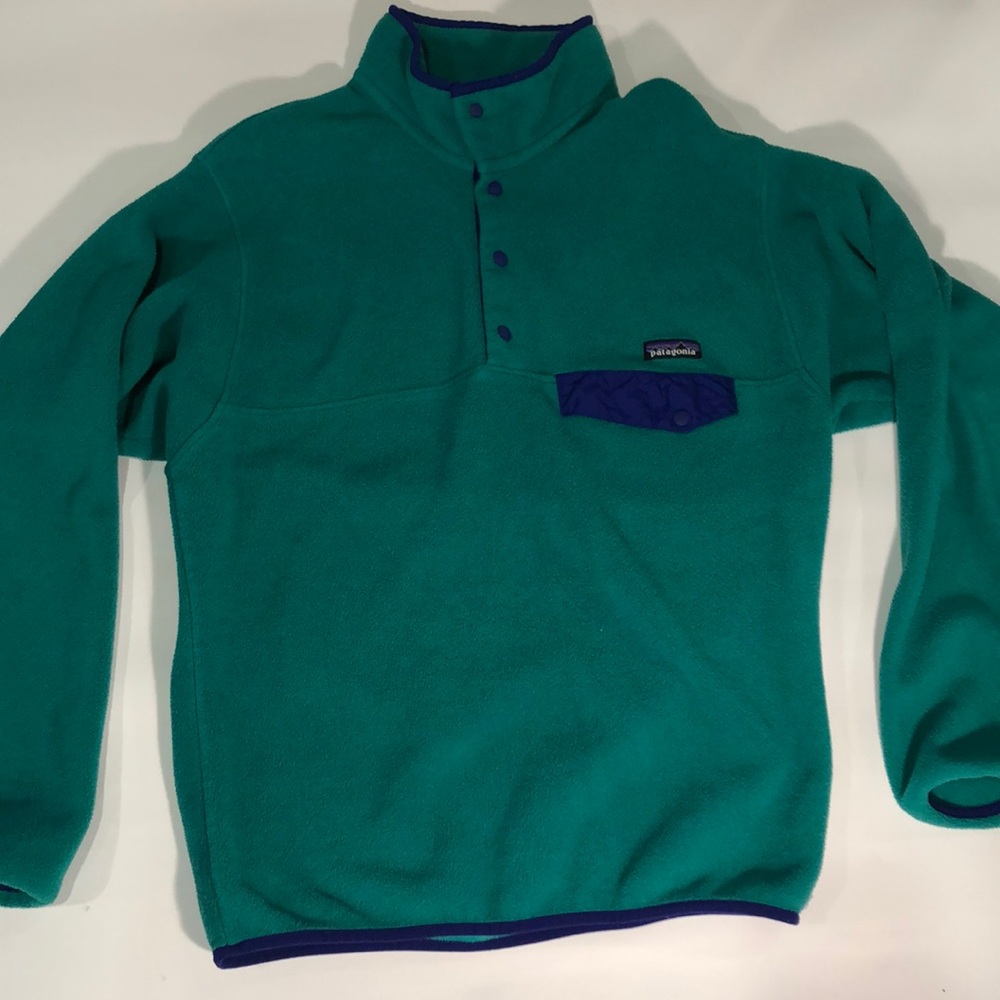 Patagonia 1/4 green synchilla